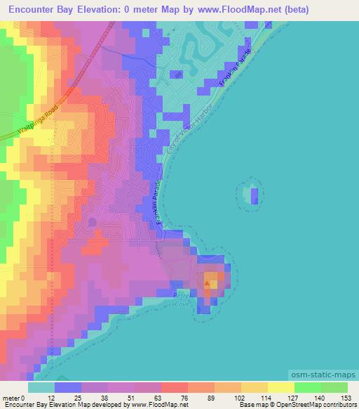 Encounter Bay,Australia Elevation Map