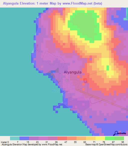 Alyangula,Australia Elevation Map