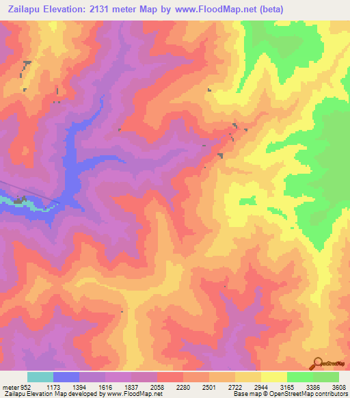 Zailapu,Papua New Guinea Elevation Map