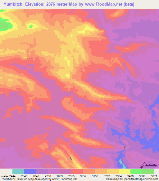 Yumbitchi,Papua New Guinea Elevation Map