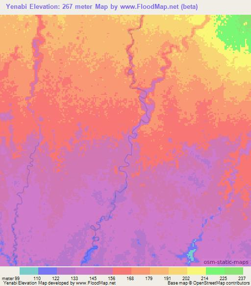 Yenabi,Papua New Guinea Elevation Map