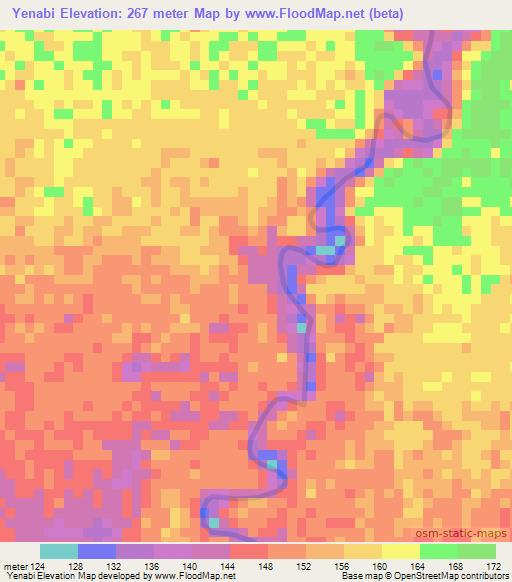 Yenabi,Papua New Guinea Elevation Map