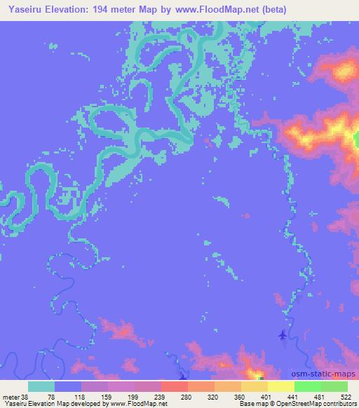 Yaseiru,Papua New Guinea Elevation Map