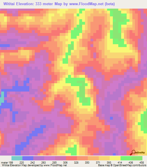 Wititai,Papua New Guinea Elevation Map