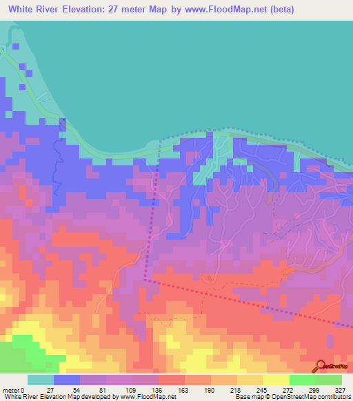 White River,Solomon Islands Elevation Map