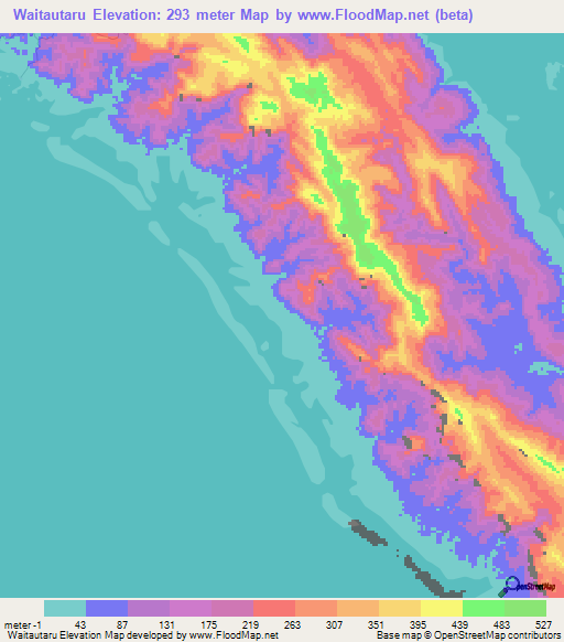 Waitautaru,Solomon Islands Elevation Map