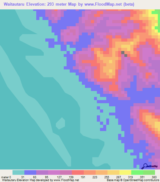 Waitautaru,Solomon Islands Elevation Map