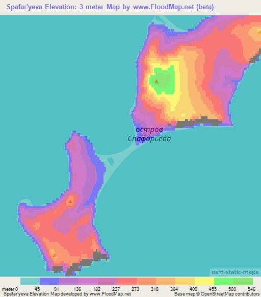 Spafar'yeva,Russia Elevation Map