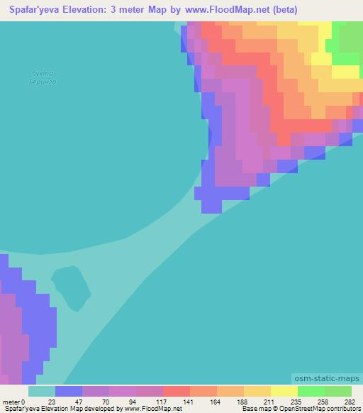 Spafar'yeva,Russia Elevation Map