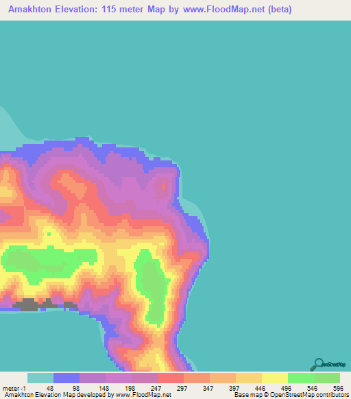 Amakhton,Russia Elevation Map