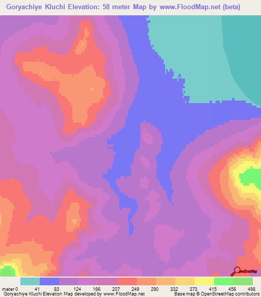 Goryachiye Kluchi,Russia Elevation Map