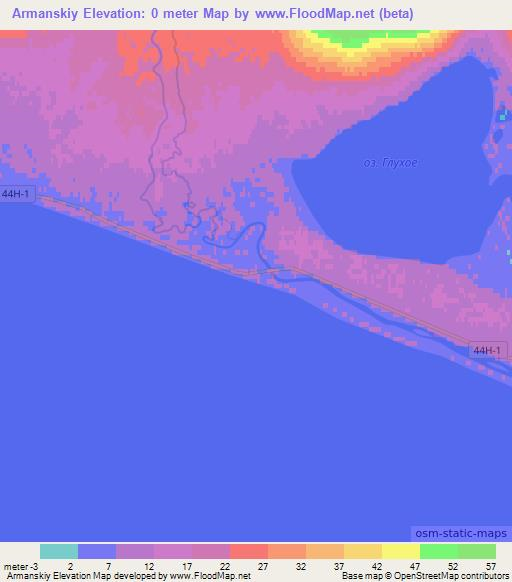 Armanskiy,Russia Elevation Map