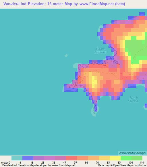 Van-der-Lind,Russia Elevation Map