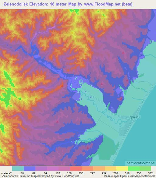 Zelenodol'sk,Russia Elevation Map