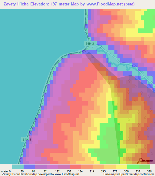 Zavety Il'icha,Russia Elevation Map