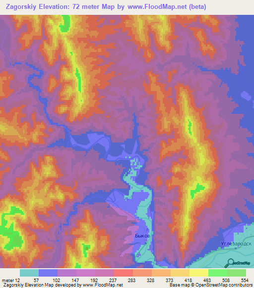 Zagorskiy,Russia Elevation Map