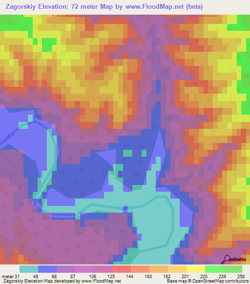 Zagorskiy,Russia Elevation Map