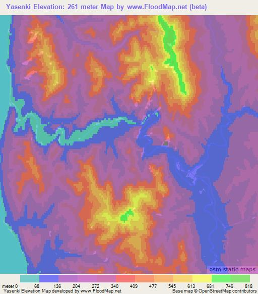 Yasenki,Russia Elevation Map