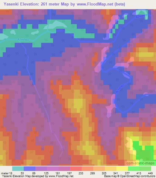 Yasenki,Russia Elevation Map