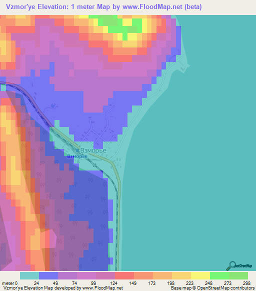 Vzmor'ye,Russia Elevation Map