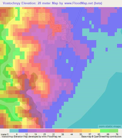 Vostochnyy,Russia Elevation Map