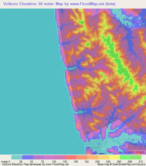 Volkovo,Russia Elevation Map