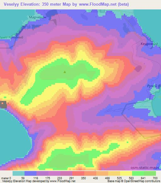 Veselyy,Russia Elevation Map