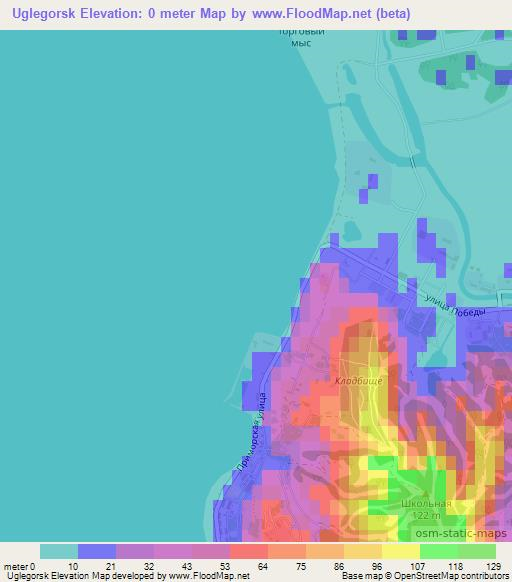 Uglegorsk,Russia Elevation Map