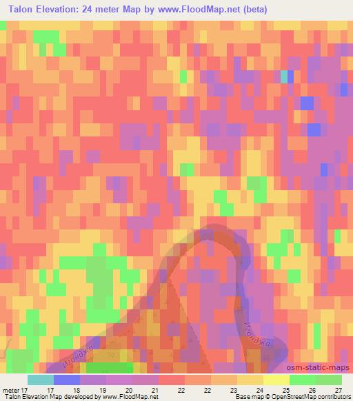 Talon,Russia Elevation Map