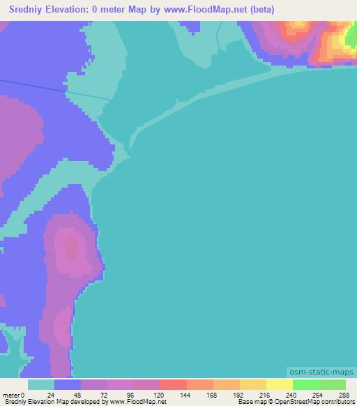 Sredniy,Russia Elevation Map