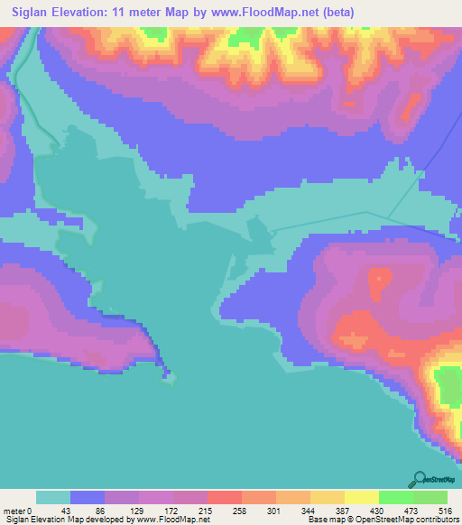 Siglan,Russia Elevation Map