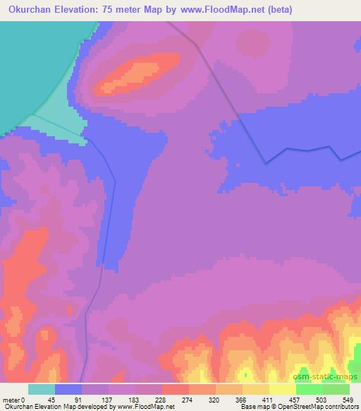 Okurchan,Russia Elevation Map