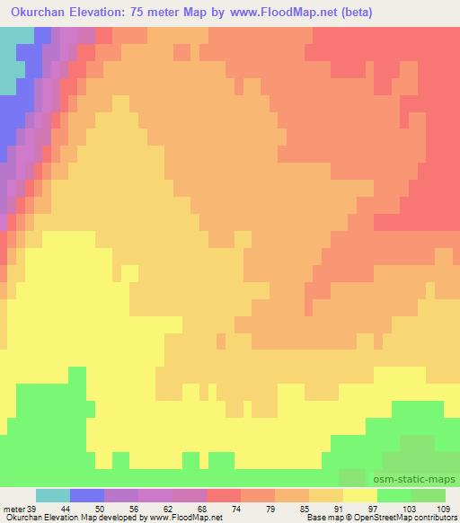 Okurchan,Russia Elevation Map