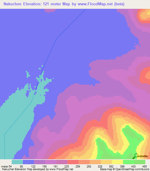 Nakuchen,Russia Elevation Map