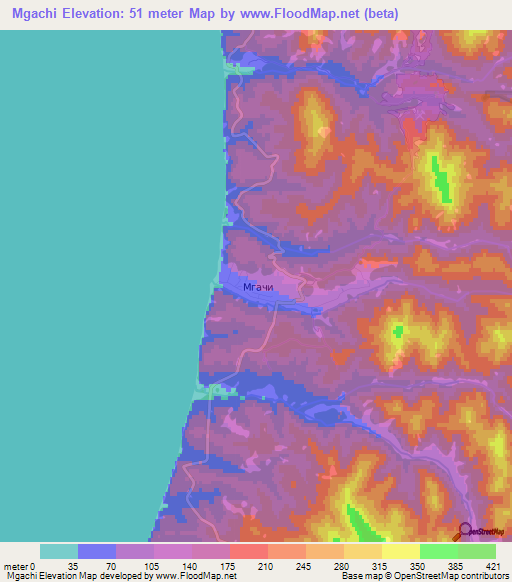 Mgachi,Russia Elevation Map