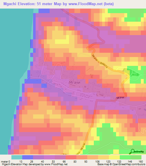 Mgachi,Russia Elevation Map