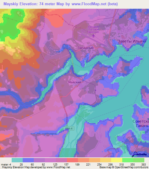 Mayskiy,Russia Elevation Map