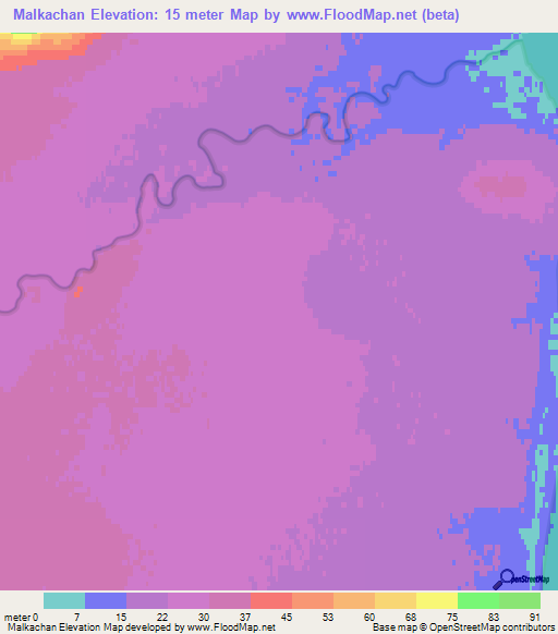 Malkachan,Russia Elevation Map