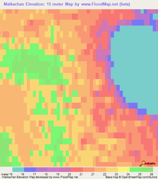 Malkachan,Russia Elevation Map