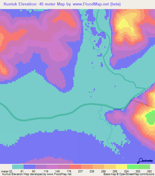 Kuntuk,Russia Elevation Map