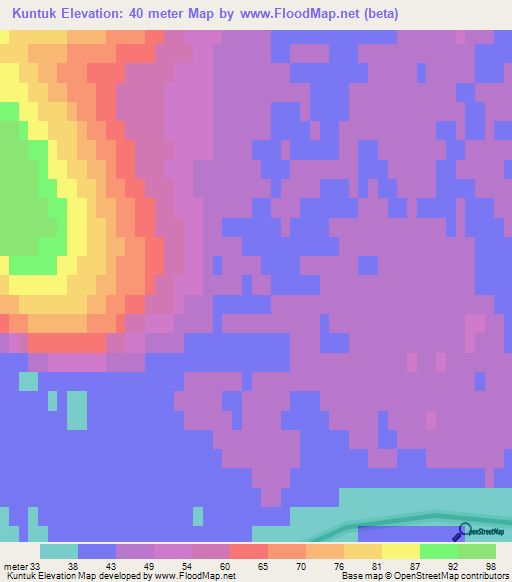 Kuntuk,Russia Elevation Map