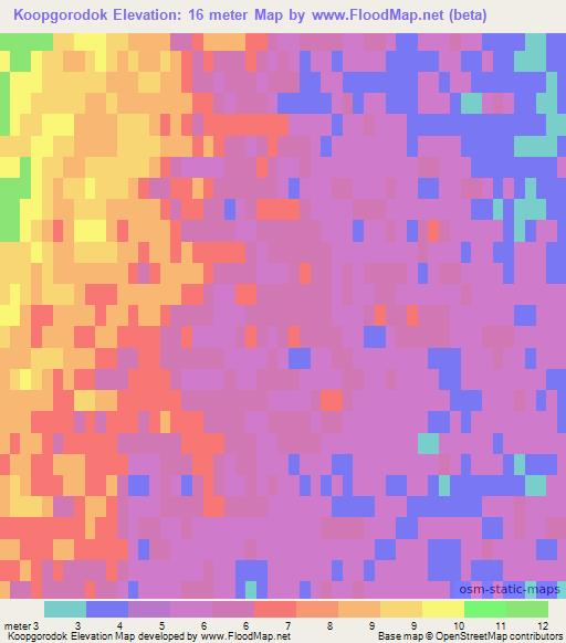 Koopgorodok,Russia Elevation Map