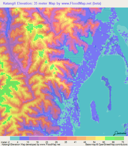 Katangli,Russia Elevation Map