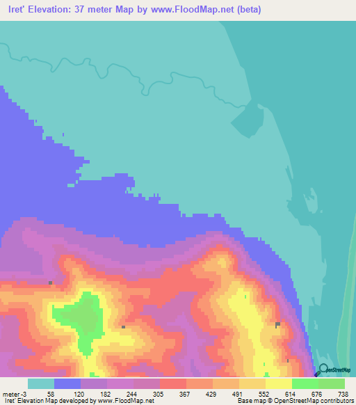 Iret',Russia Elevation Map