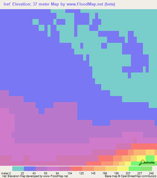 Iret',Russia Elevation Map