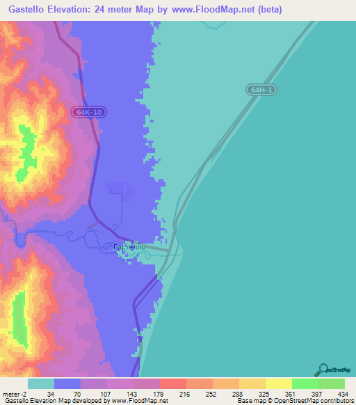 Gastello,Russia Elevation Map