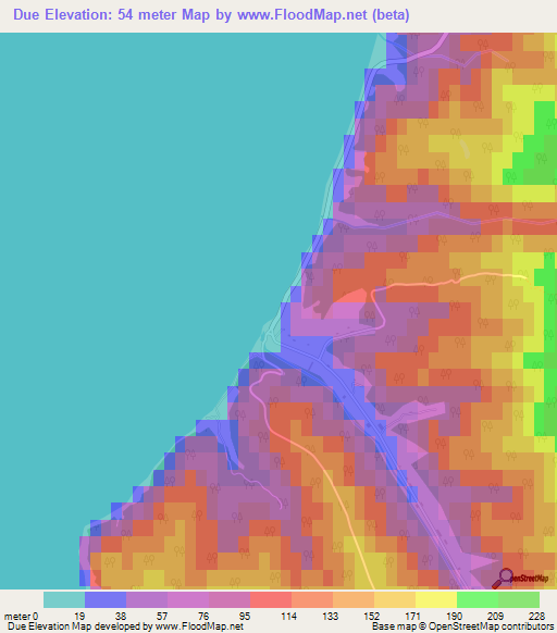 Due,Russia Elevation Map