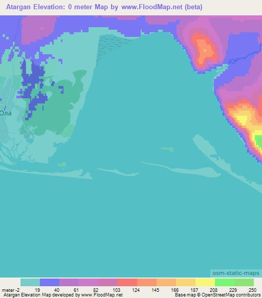 Atargan,Russia Elevation Map