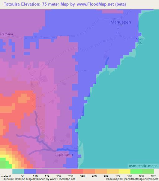 Tatouira,Vanuatu Elevation Map