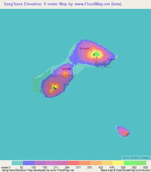 Sang'hava,Vanuatu Elevation Map